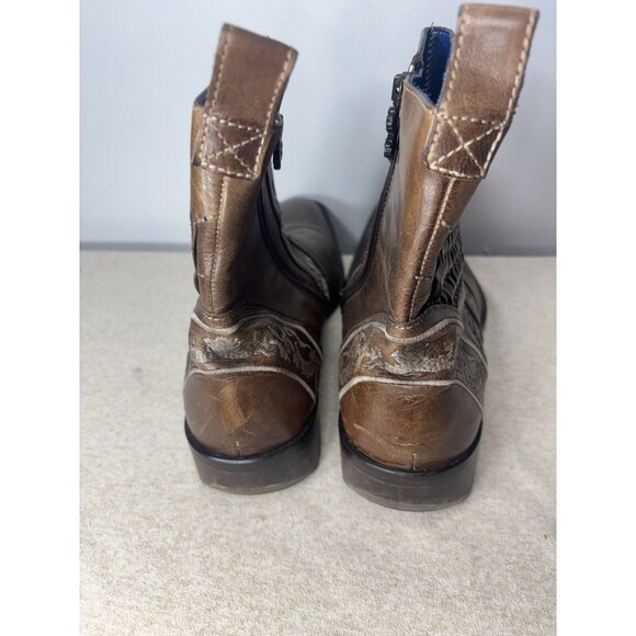 Mark Nason Men’s Cipher Ebroidered Brown Leather Boots Italy Size 11.5 67527 - Picture 7 of 15